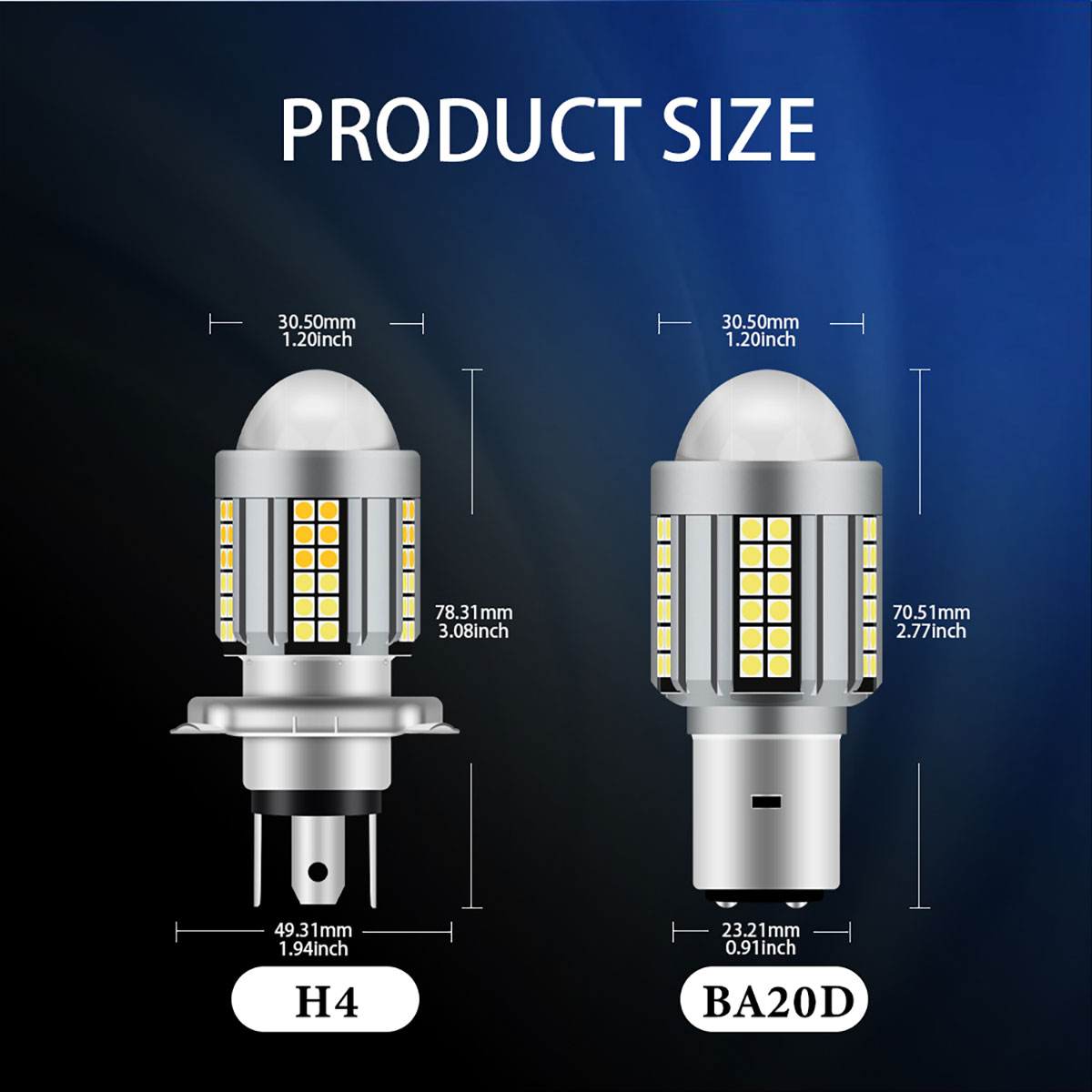 1 Uds H6 H4 BA20D faro de motocicleta CSP LED Moto bombillas Led de haz alto/bajo Super brillante Autobike antiniebla Moto Scooter lámpara ATV 12V
