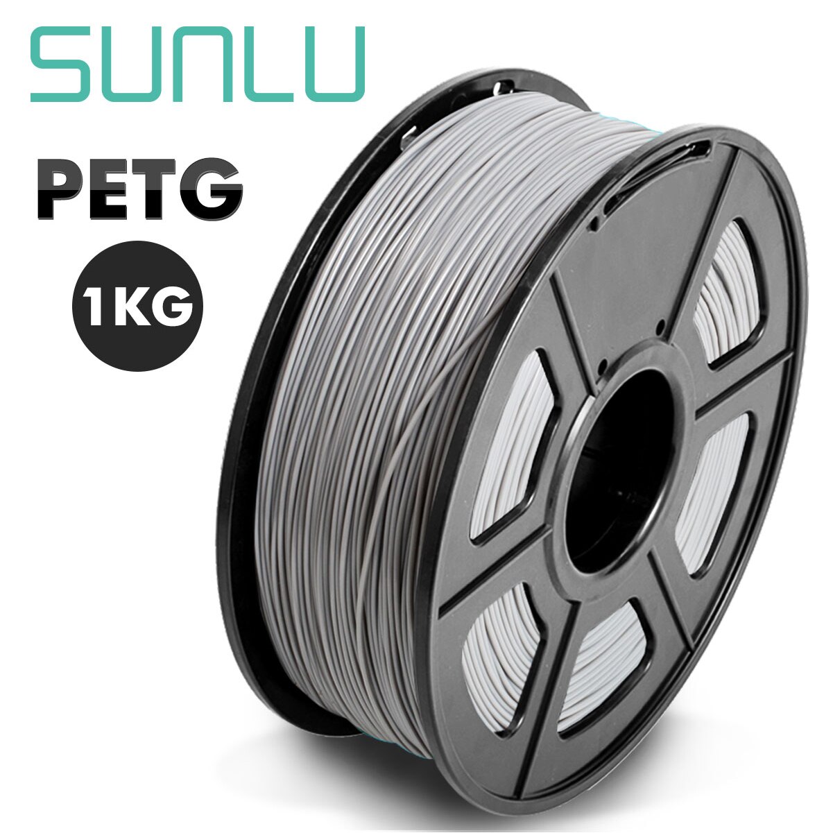 Sunlu Petg Gloeidraad 1.75 Mm Zwarte Kleur Petg 3D Printer Filament 1Kg Met Spool Lampshape Verbruiksartikelen: PETG-grey