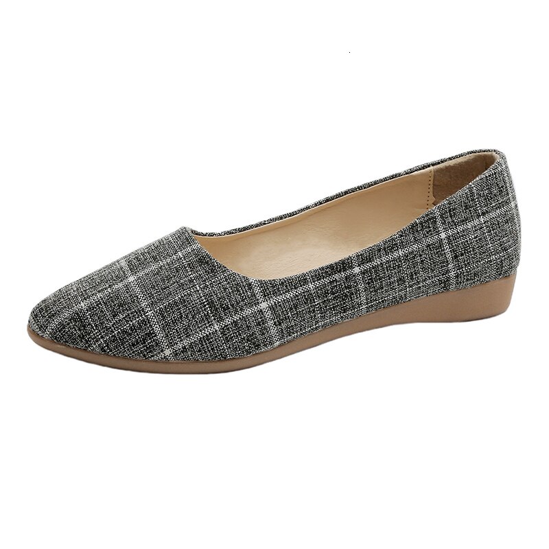 zapatillas de Mujer ocio guingham Zapatos de lona Zapatos planos para estudiantes Zapatos de clásico Tenis femenino Zapatos Mujer: black / 38