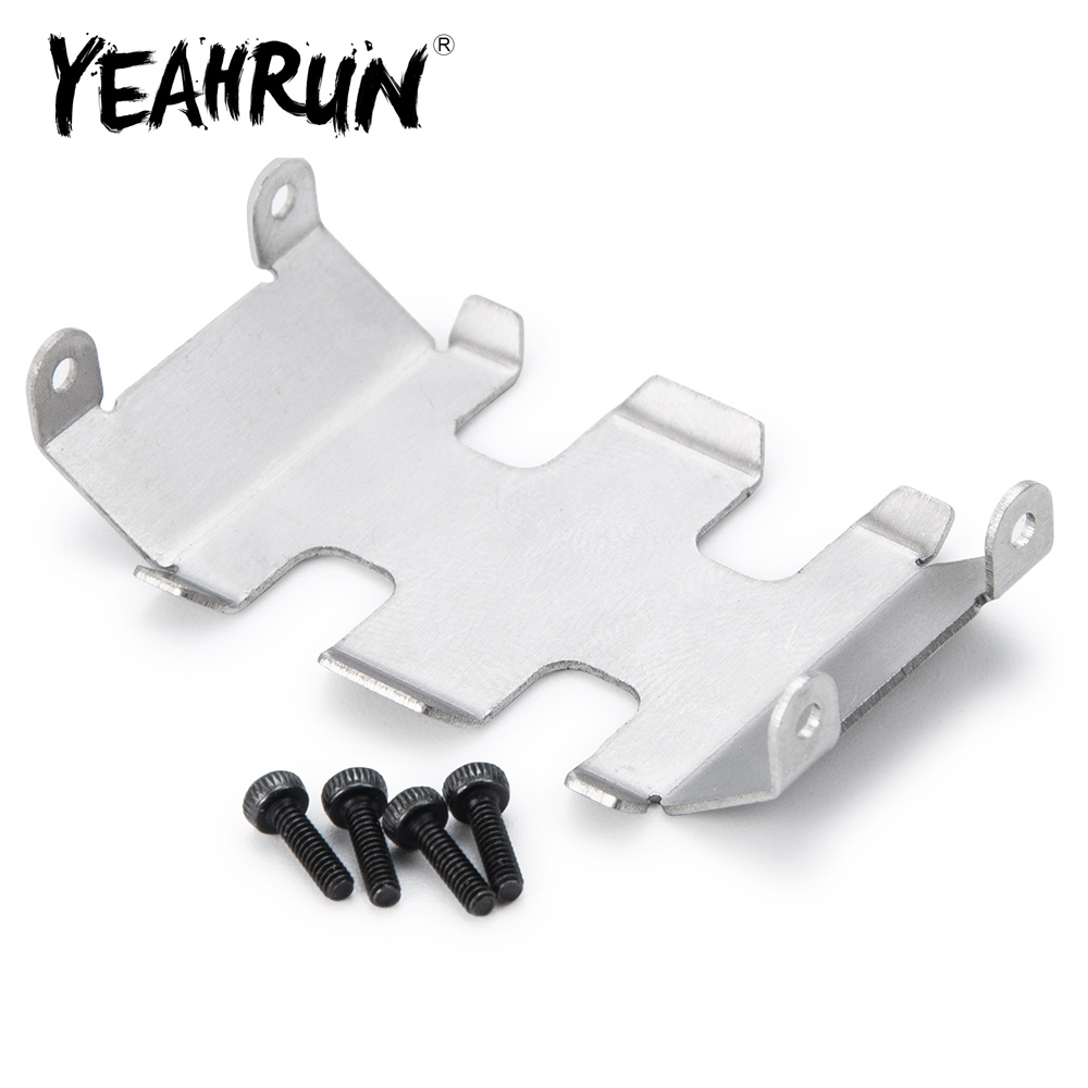 Yeahrun 1/24 Rc Crawler Auto Vrachtwagen Upgrade Vervanging Deel Metalen Bescherming Chassis Skid Plate Voor SCX24 90081 AXI00001 AXI00002
