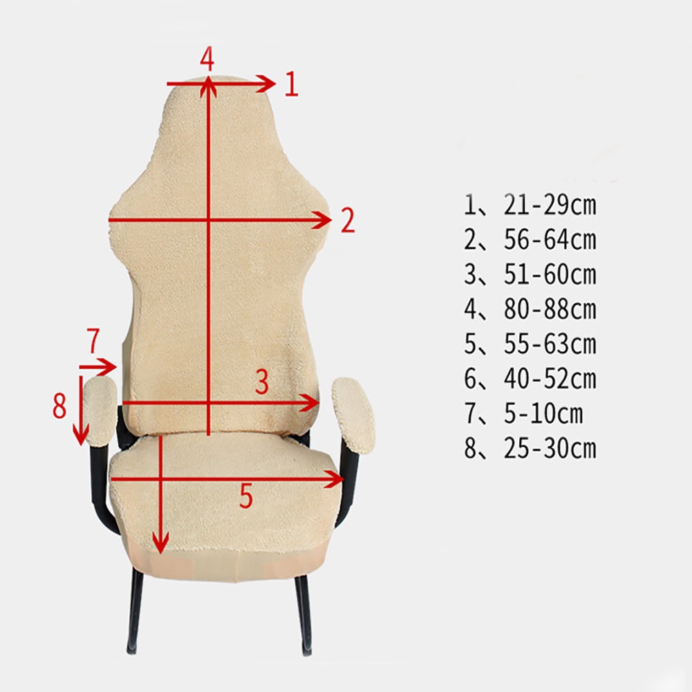 Housses de chaises en Polyester lavable | Sièges d'ordinateur, protection de jeu amovible pour bureau, fauteuils, décoration moderne en Spandex élastique