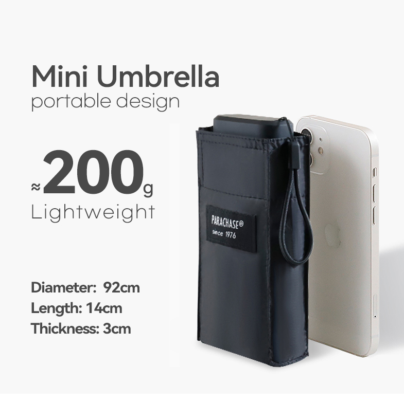 Sonne Flache Mini Regenschirm UV Schutz 210g Ultraleicht Klapp Tasche Regenschirme Regen Frauen Winddicht 6 Rippen Regenschirm klar Sonnenschirm: Schwarz