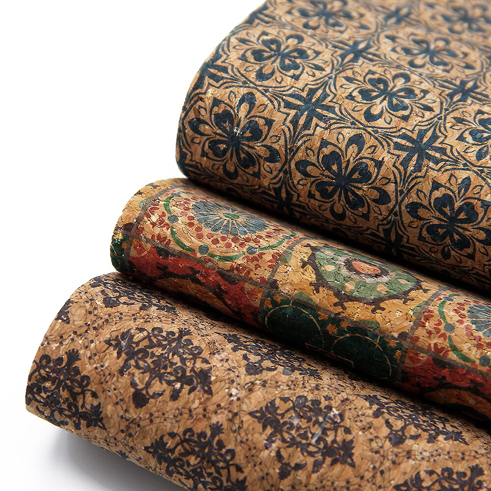 Jahrgang Weichen Kork Stoff Für Bekleidungs Handtasche Synthetische Leder DIY NäHenne Materialien, 1Yc6711