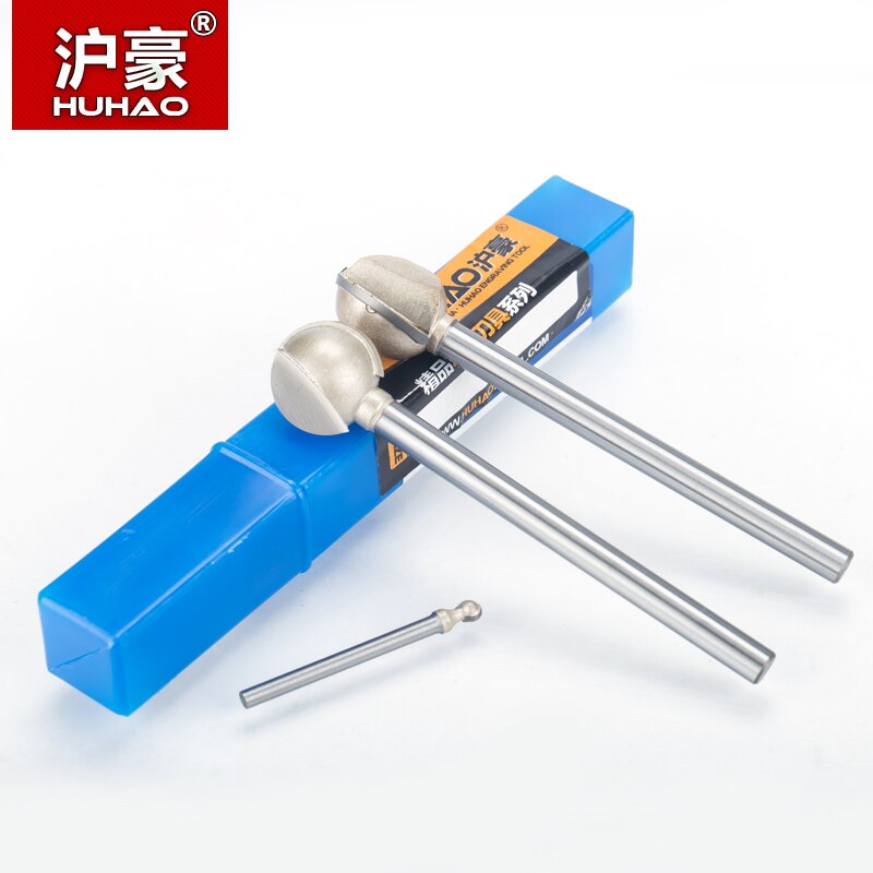 HUHAO 1pc 3mm 6mm Shank round carving bit making mould CNC bits for wood CNC woodworking round 3D engraving knife