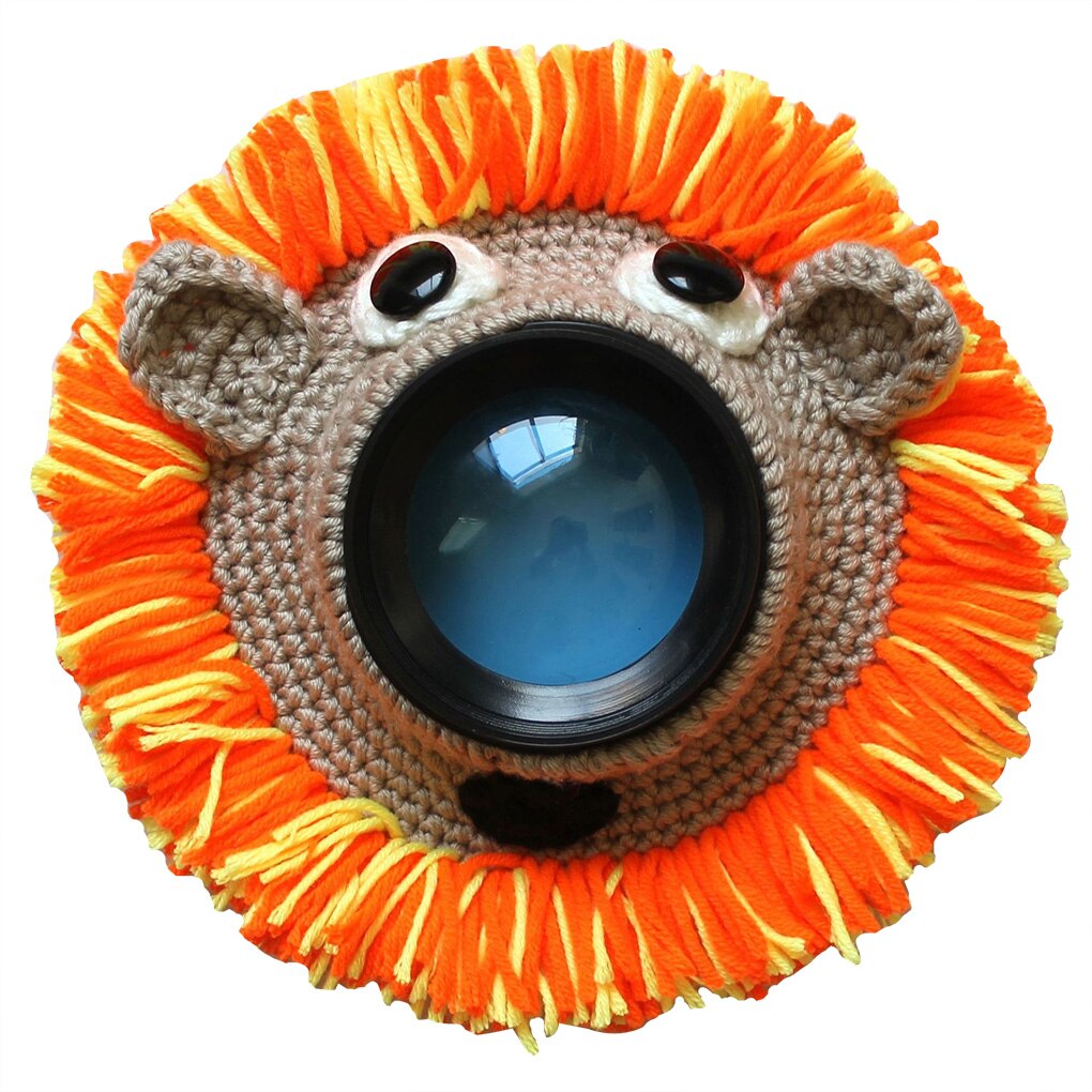 Handmade Knitted Camera Lens Decorative Ring Carton Baby Photo Prop Adorable Guide Toy Doll: NO.1