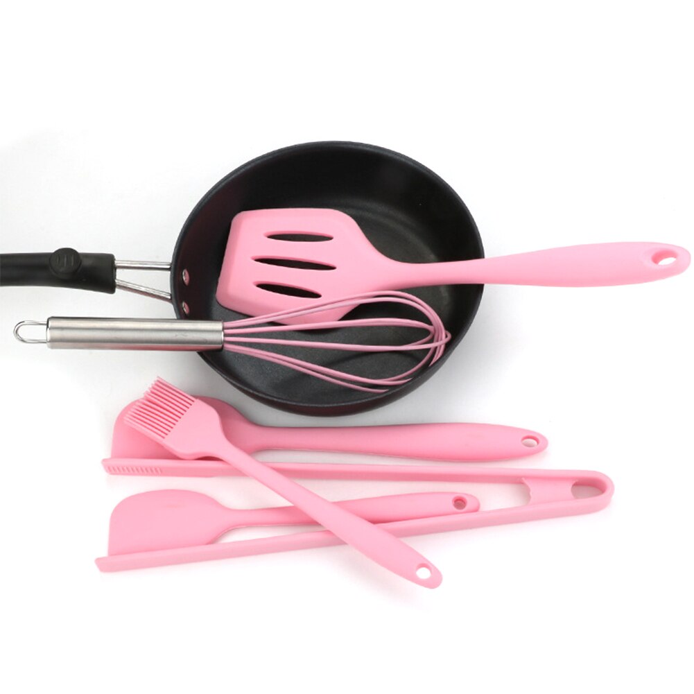Pink Home Silicone Kitchen Utensils Baking Kit Bakery Kit Kitchenware 6-piece Scraper Shovel