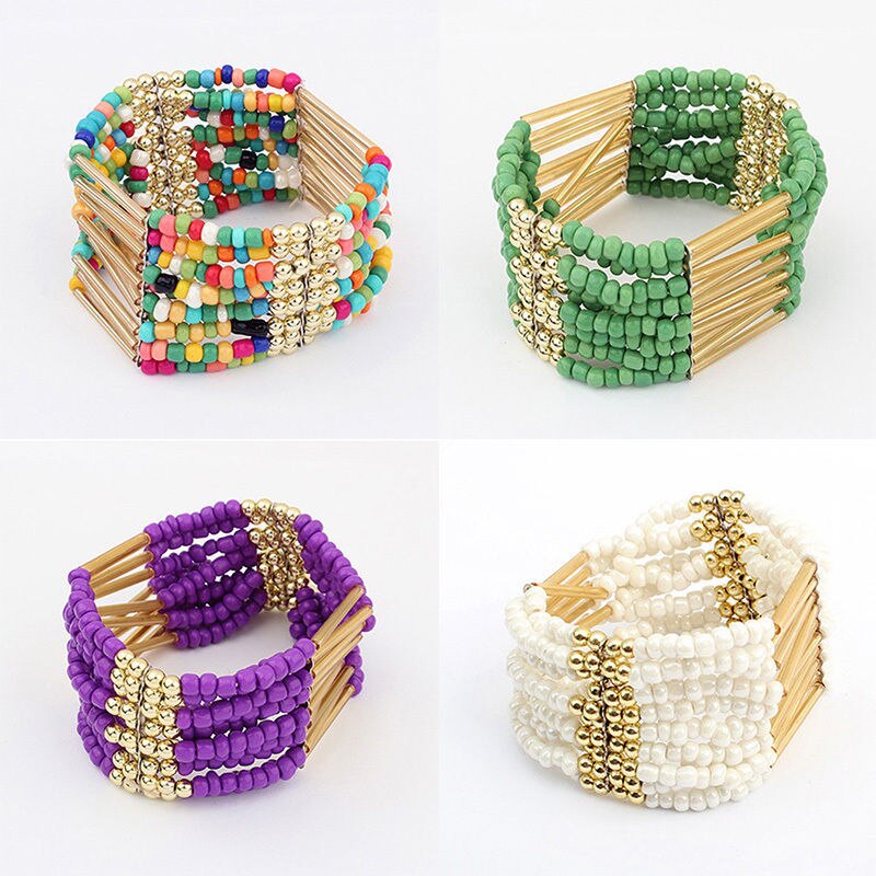 1 pc Böhmischen Stil Charming Multilayer Perlen Armband Frauen fein Schmuck arty Heißer