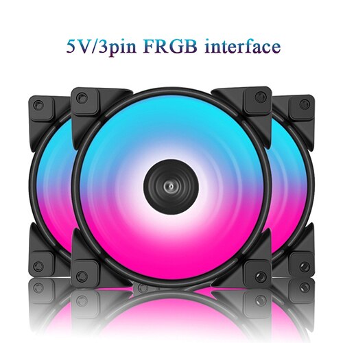 Pccooler 3/Pack HALO RGB Fan 12cm 12V＆5V FRGB 3pin＆4pin PWM Quiet Cooling Fans 120mm RGB Fan For CPU Cooler Liquid Cooling: FRGB 5V 3PIN