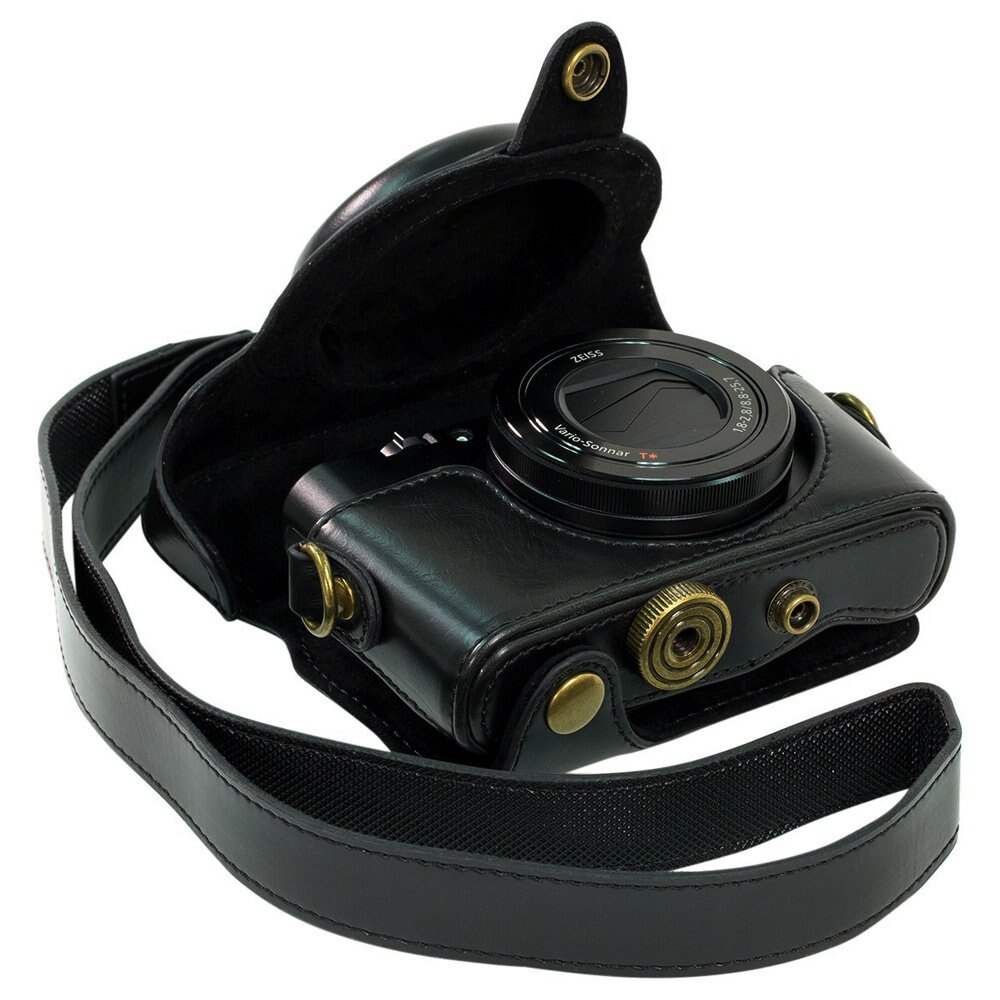 Étui pour appareil photo en cuir PU rétro, housse rigide pour Sony RX100 Mark VI V VA IV III II RX100M6 RX100M5 RX100VA RX100M4 RX100M3