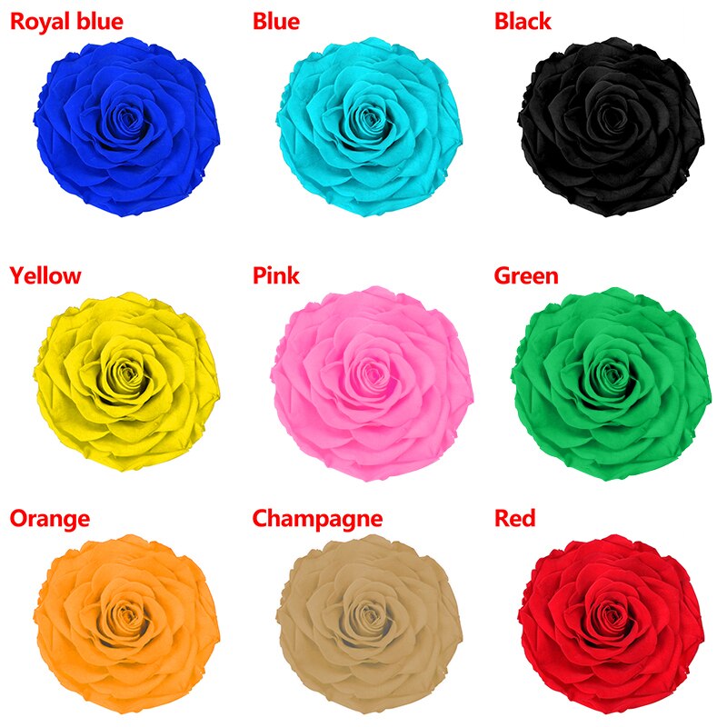 8 Stks/doos Bewaard Rose Bloemen Onsterfelijke Rose 5Cm Diameter Moeders Dag Diy Bruiloft Eeuwige Leven Bloem Materiaal