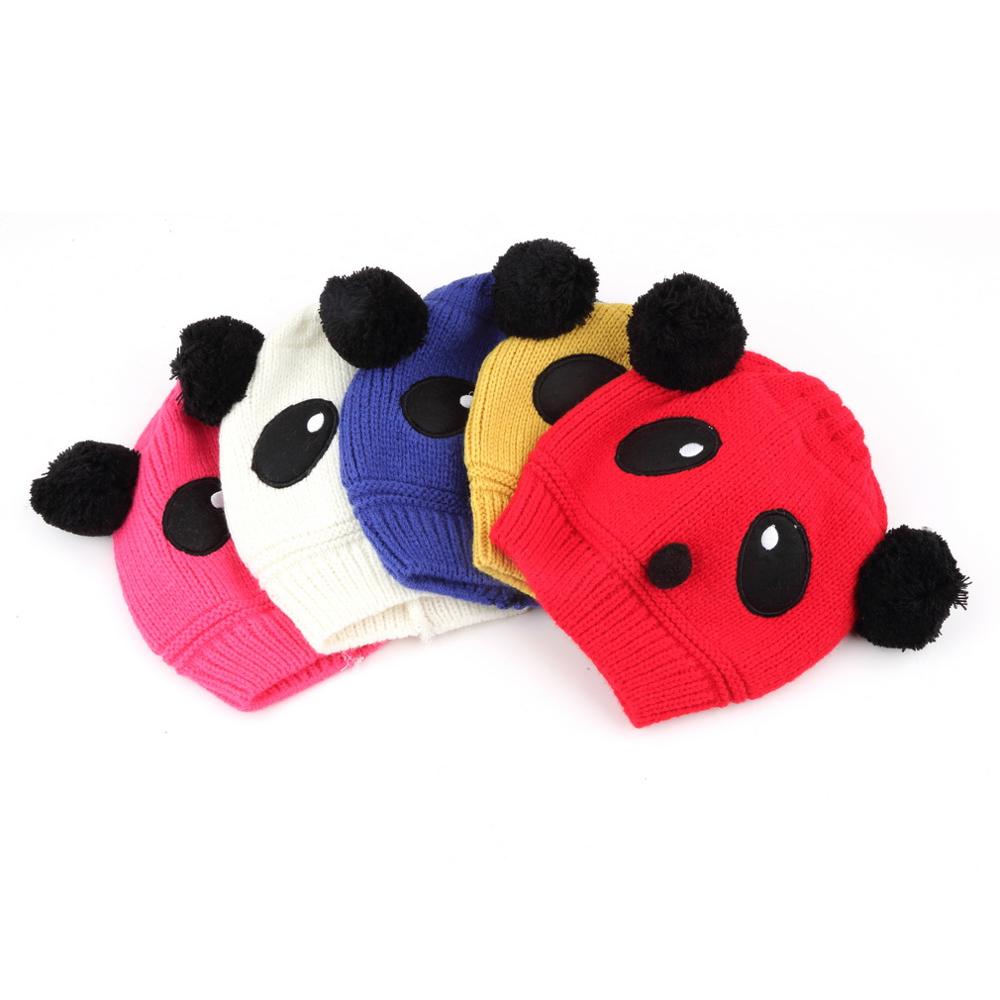 Unikids 1 st färgglada härliga djur panda babyhattar, kepsar barn pojke flicka virkade mössa hattar, panda mössa hatt beani