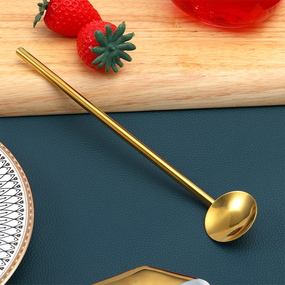 portable 304 stainless steel Straw+Spoon drinking straw milk tea cold drink coarse straw metal cup iron straw for bars/restauran: 1701-E-1