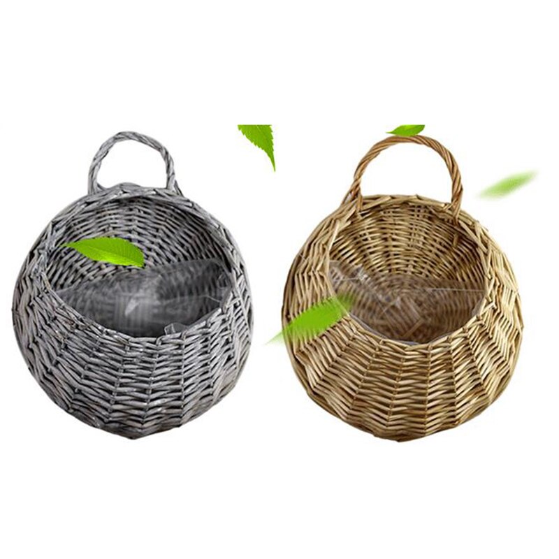 Newly Birds Nest Wall Hanging Basket Wicker Gardening Home Garden Wedding Wall Decoration FIF66