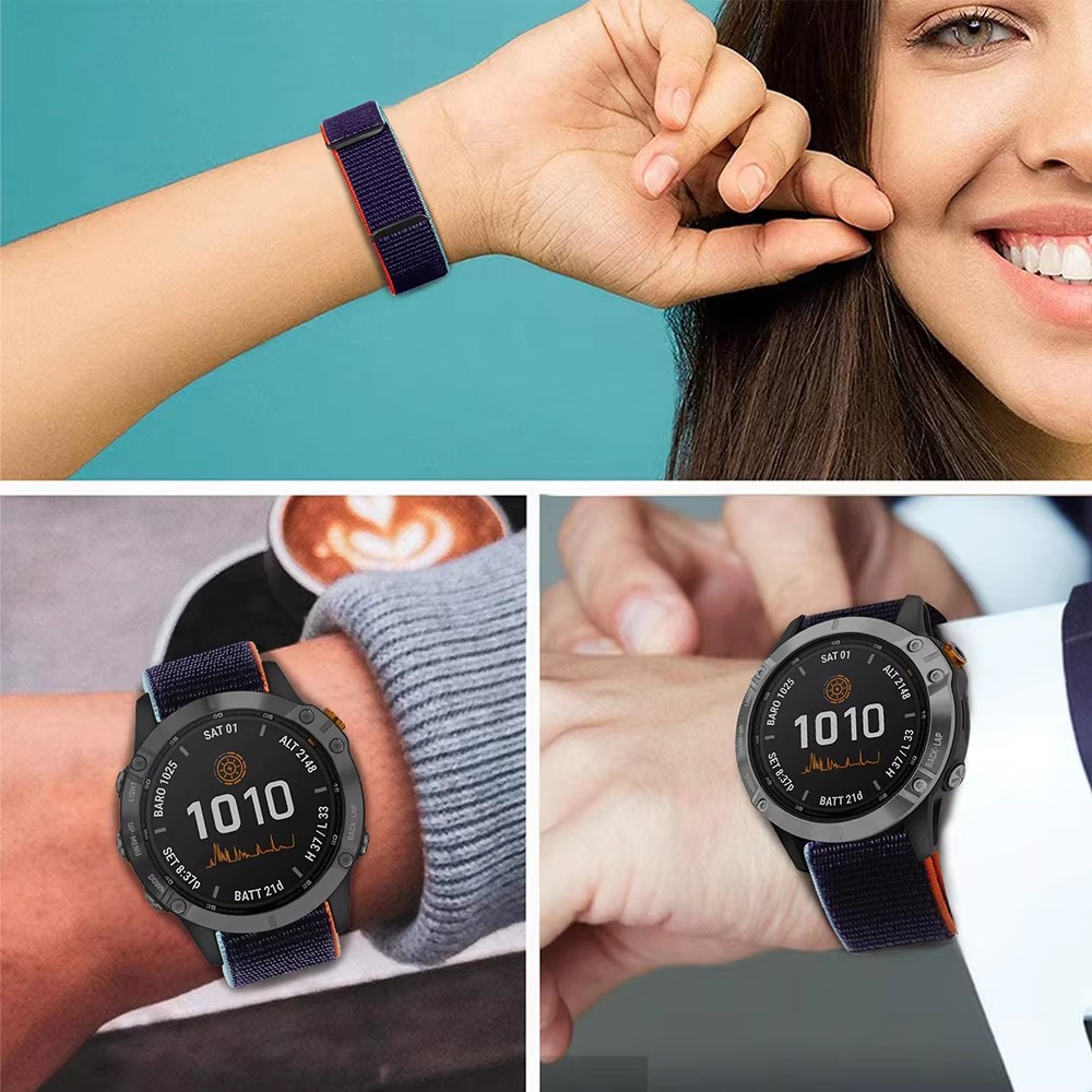 Til garmin fenix 6 6s 6x pro 5 5s Plus 7 7s 7x erstatningsklokkerem til garmin fenix 8 klokkerem 20/22/26mm vevd nylon