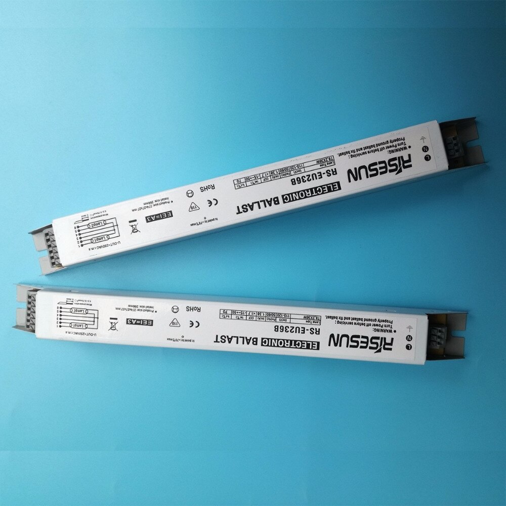 2pcs 110V/220V 50-60Hz 2X36W T8 2 Lamp Electronic Ballast RS-EU236B RS-P236