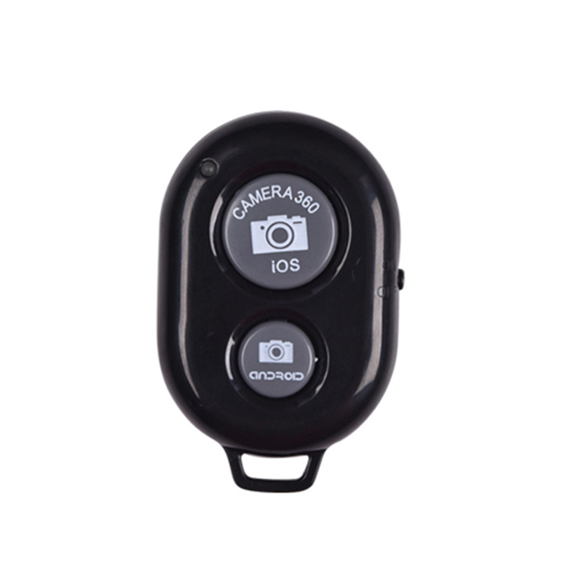 Mini cámara con control remoto compatible con Bluetooth, disparador de fotos, botón de liberación, teléfono, Selfie para teléfonos inteligentes IOS/Android: Negro