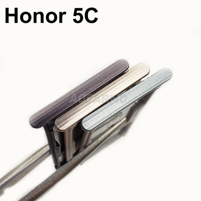 Aocarmo Grey/Silver/Gold SD MicroSD Holder Nano Sim Card Tray Slot For Huawei Honor 5C Replacement Part