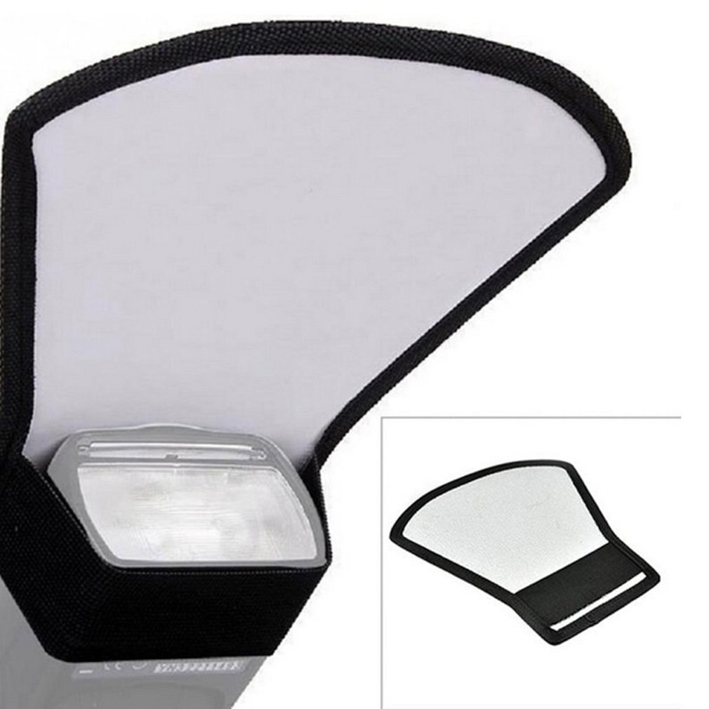 Universal dslr câmera flash speedlite difusor prata/branco refletor placa softbox luz suave para tirar fotos