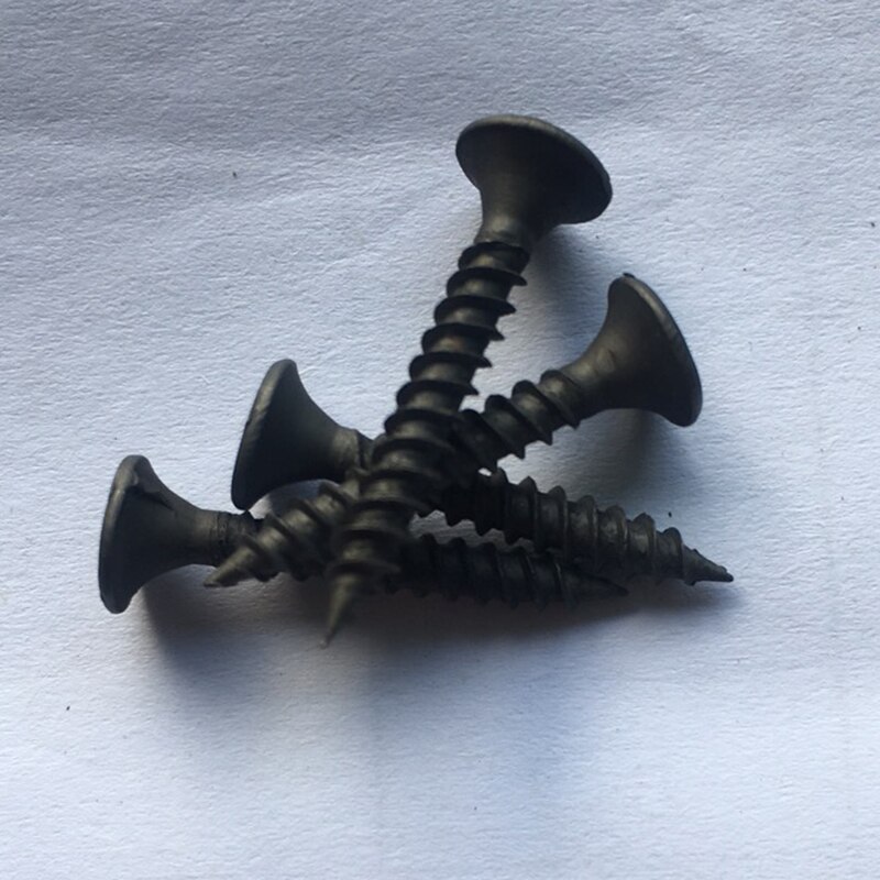 Tornillos de cabeza plana Phillips M3.5 para paneles de yeso, tornillos de rosca empotrada en cruz, avellanado de fósforo ceniza, tornillos autorroscantes para madera, 50 piezas
