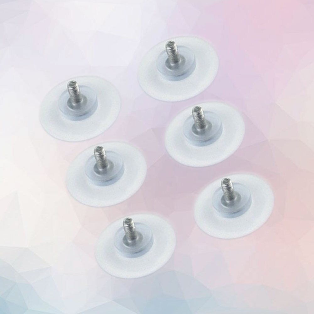 6Pcs 4Mm Meubels Bureau Glas Pvc Transparante Anti-Collision Zuignappen Sucker Hanger Pads Met Schroeven Voor glazen Tafel