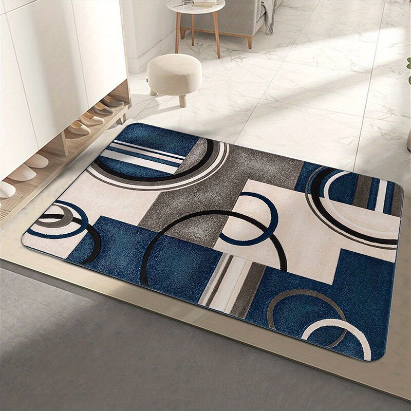 Alfombra de suelo de estilo europeo moderno, alfombrilla absorbente antideslizante para puerta de entrada, alfombrilla para ducha de baño, alfombrilla para suelo de dormitorio y baño del hogar