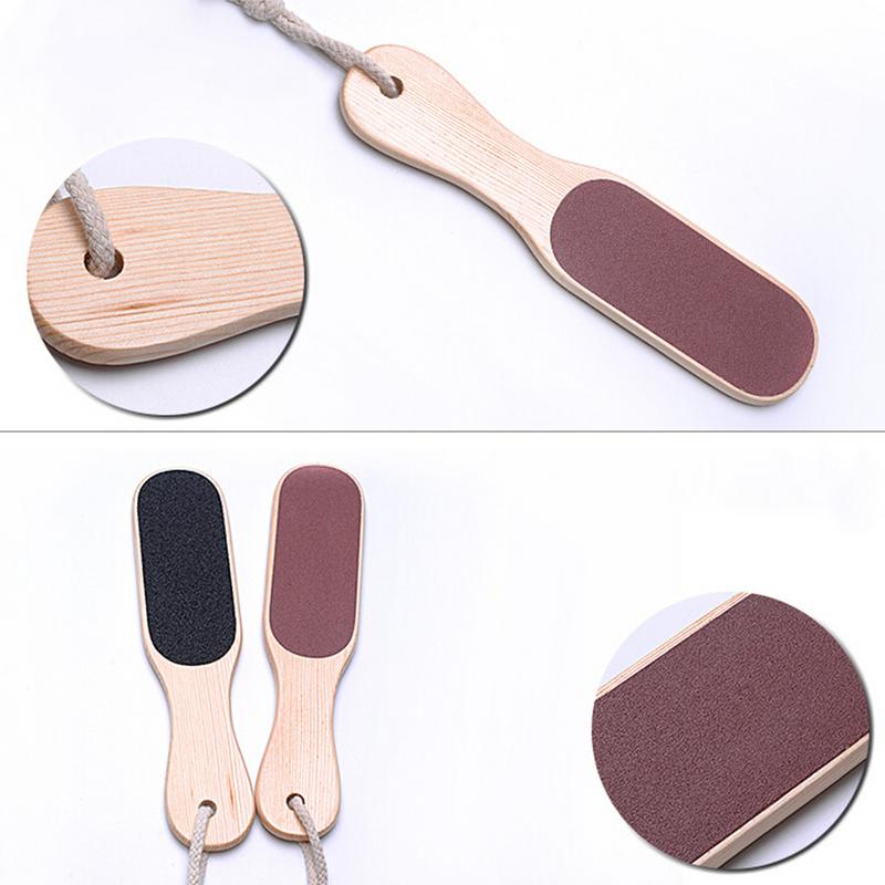 Hand Foot File Exfoliating Wooden Scrub Rub Board Dead Skin Removal Calluses Remover Feet Files Pedicure Care Tools 1pc