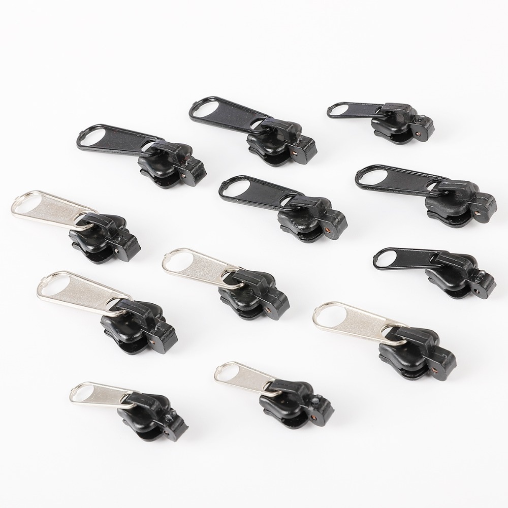 Universal Instant Fix Zipper Repair Kit Replacement Zip Slider Teeth 6pcs/3sizes/set Rescue Zippers For Clothes Bag