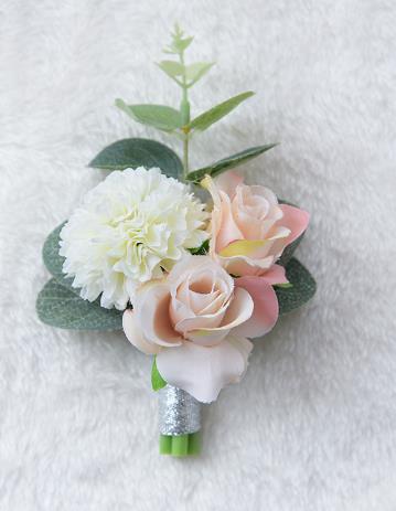 Perfectlifeoh bryllupsblomster landstil kunstige bryllupsbuketter til brude casamen blonder bryllupsblomster broche buketter: Corsage
