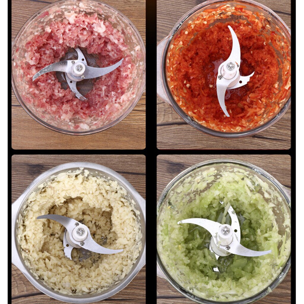 Electric Food Chopper,2L Glass Bowl Grinder For Meat, Vegetables, Fruits Nuts