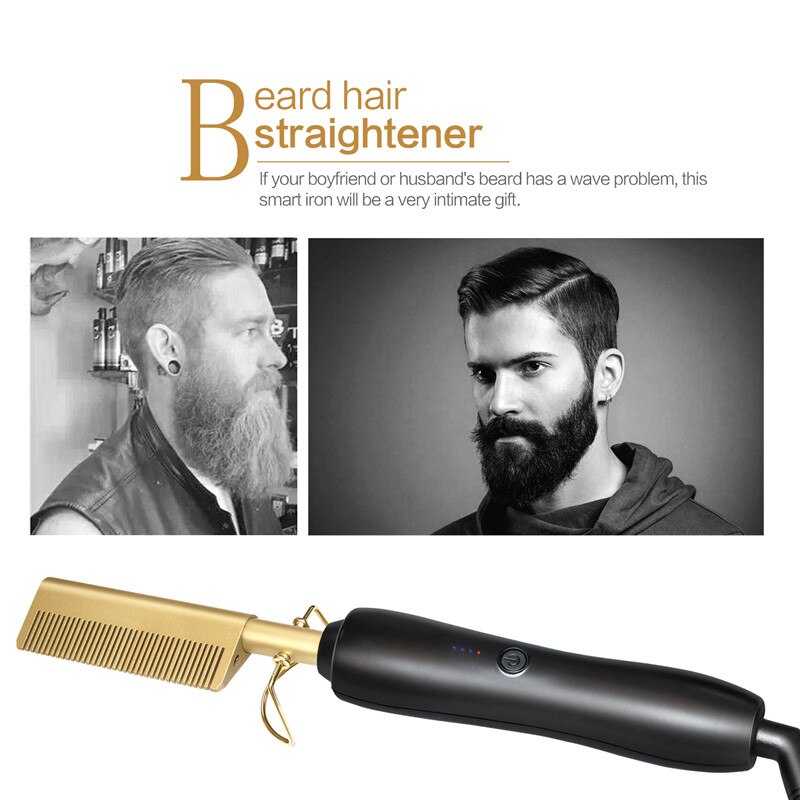 Stijltang Strijkijzers Kam Haar Rechttrekken Borstel Verwarming Kam Haar Rechte Styler Curling Iron Hair Curler Kam