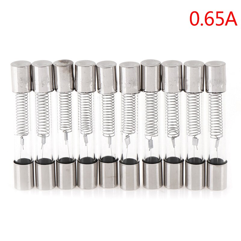 Fusible haute tension 0,65a 0,7a 0,75a 0,8a 0,9a 6x40mm | four à micro-ondes 5KV pratique, 10 pièces: A1