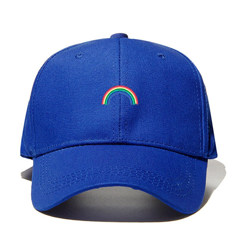 Nuovo Berretto da Baseball Del Ricamo Arcobaleno Papà Caps Unisex Degli Uomini Delle Donne Del Cappello di Snapback Berretto Da Baseball del Cotone Dropshipping: Blu