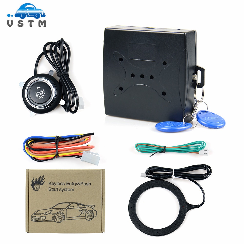 12V Car Start Stop Button Engine Push Start Button Alarm Lock Keyless System Door Push Button Tactile Buttons -theft