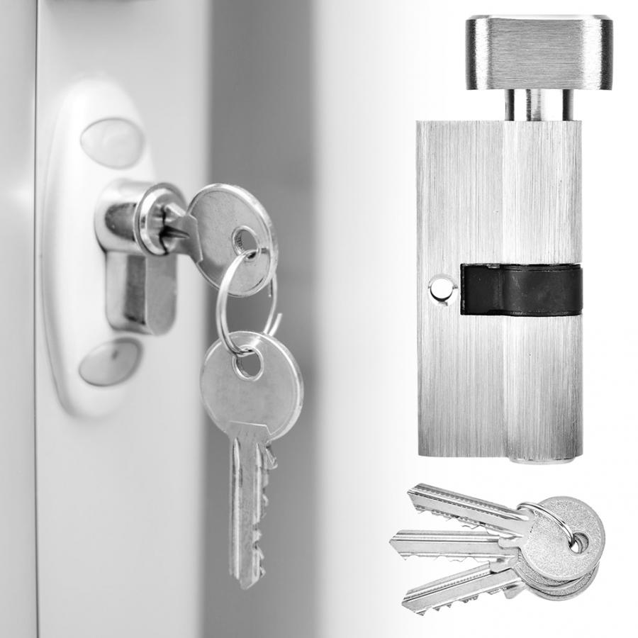 65mm Copper Single Open Lock Cylinder Wooden Bedroom Door Lock Cylinder with Keys cerradura puerta