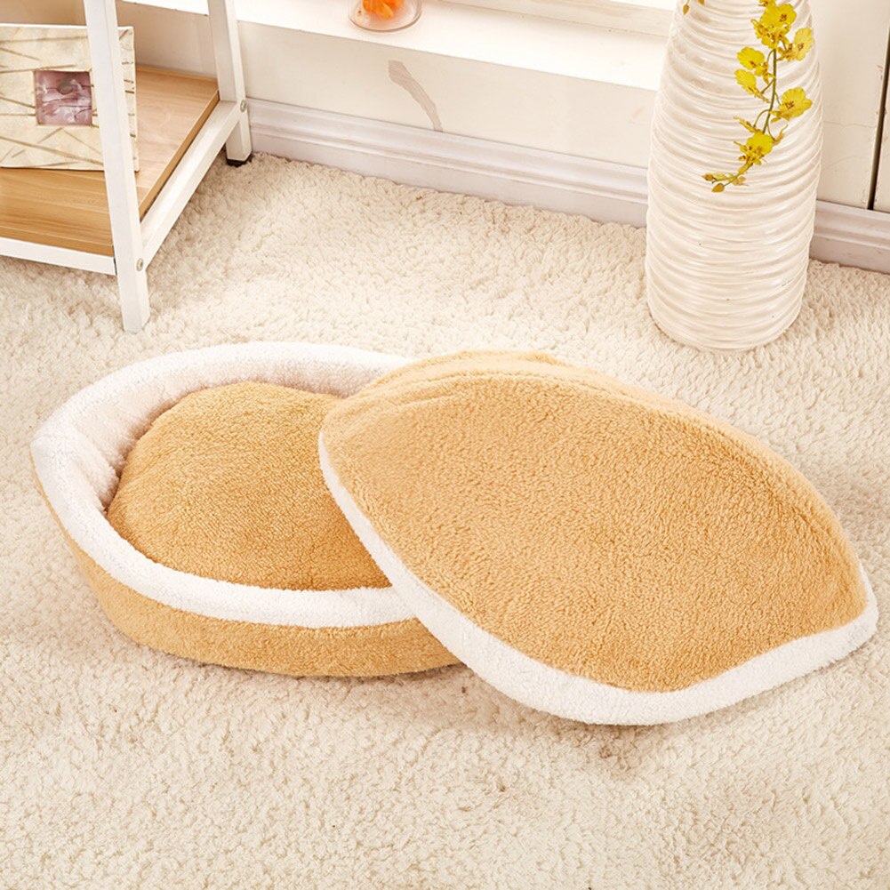 Cute Hamburger Bed Kennel Warm Sleeping Bag Cat Waterproof Nest Portable Pet for Home Pet Puppy Sleeping Supplies