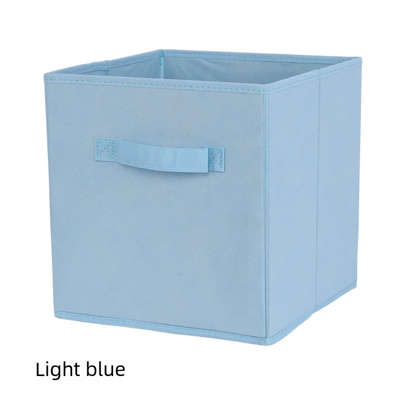 Fashionable Non-woven Fabric Storage Box No Lid Multi-functional Foldable Storage Box For Cabinet Organization: L / grey