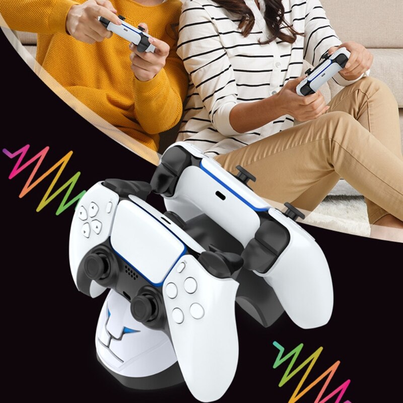 Dual Compatible w/ PS5 Charging Station Docking Station Charging Stand