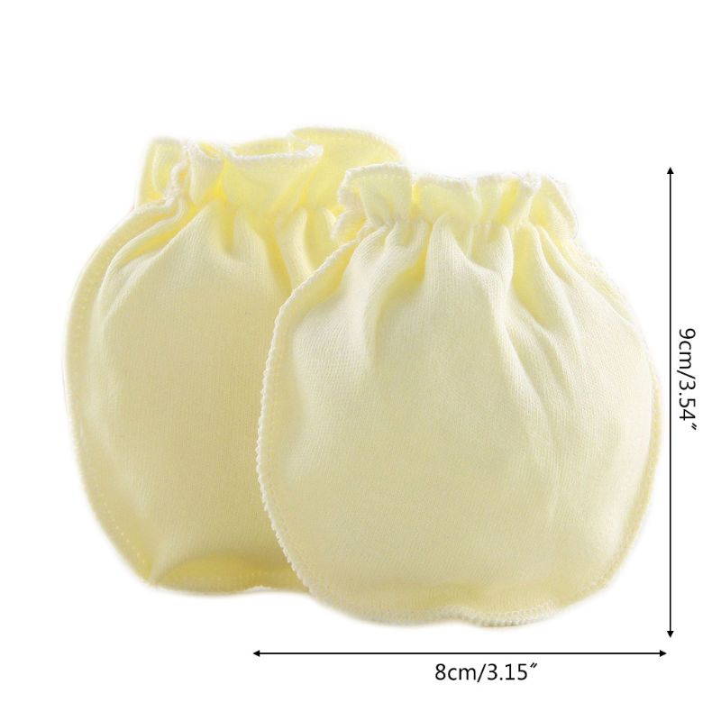 4 Pairs Del Bambino Appena Nato Anti Scratch Infantili Guanti di Protezione Anti-afferrare Guanti
