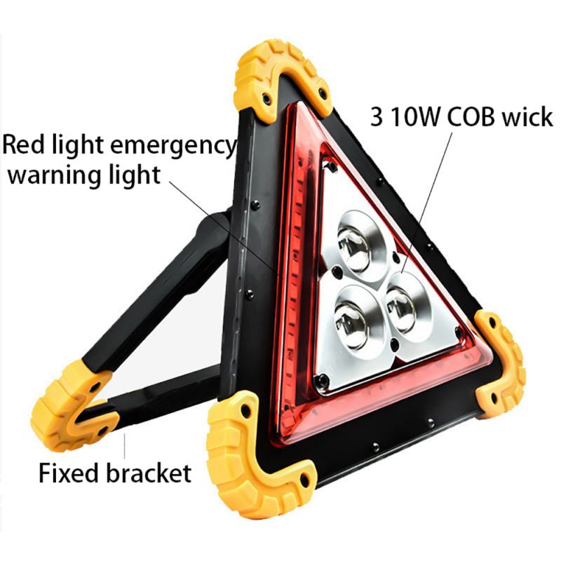 Portable Lantern Triangle Warning Led Floodlight Portatile Car Repairing Work Lamp Rechargeable Flood Light Searchlight