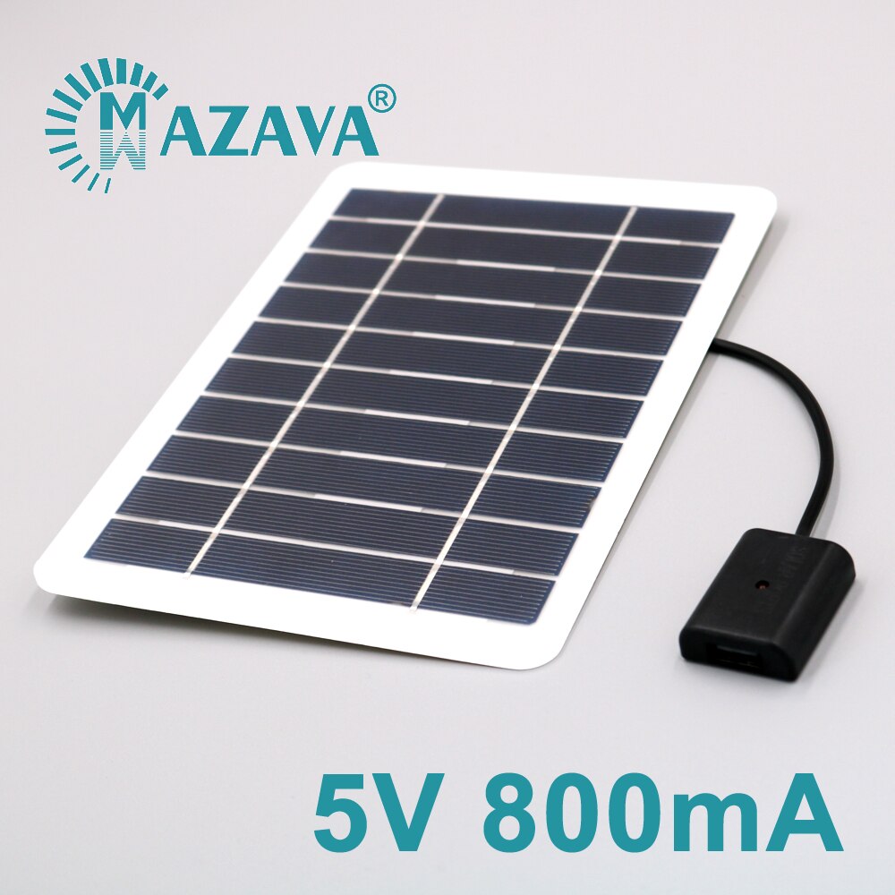 5V 800mA 4Watt Batterij Usb Powerbank Solar Mobiele Oplader Mobiele Telefoon Waterdicht Zonnepaneel Lading Power Bank Voor telefoon