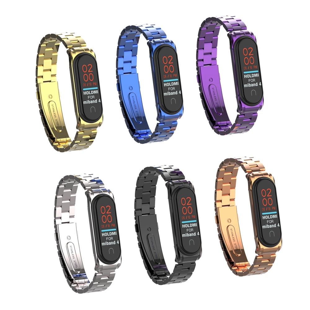 YUEDAER mi Band 4 correa de Metal para Xiaomi mi Band 4 correa de acero inoxidable mi Band 4 correas de muñeca mi lanese Loop mi Band4