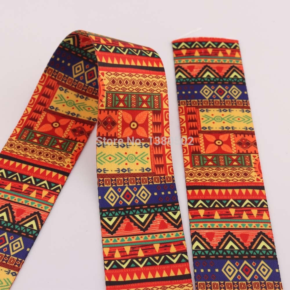 2Yards 2 "50 Mm Breedte Kleurrijke Chinese Stijl Katoen Polyester Webbing Riem Tas Riem Lint Voor Halsband