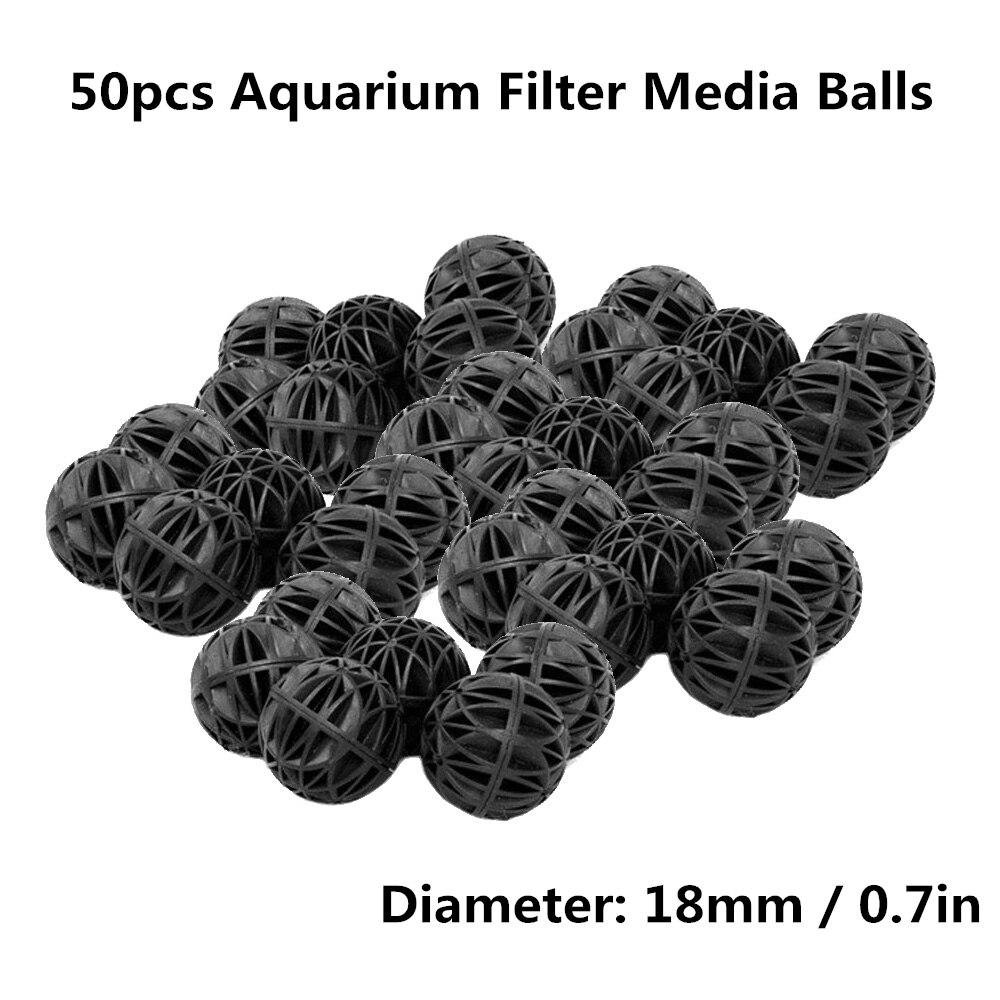 Til akvarie akvarium filter 20 stk/parti 16mm akvarie filter bio bolde bærbare akvarie filter media ring bio ring: H14024-50