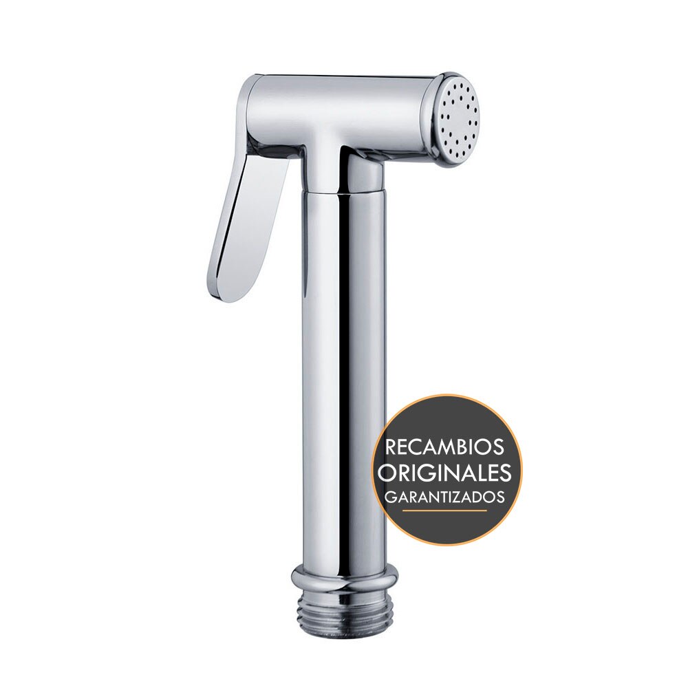 Kibath Ducheta mango para hidro escobilla de WC bidet. Fabricada en latón acabado cromo brillo. Con pulsador salida de agua