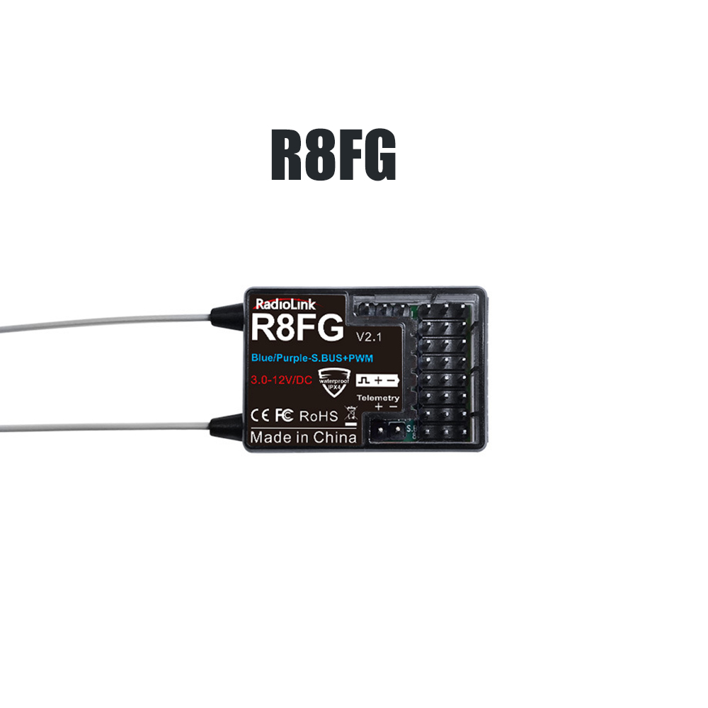 Radiolink R4FGM R6F R6FG R7FG R8EF R8FM R8FG R12F R16F 2.4G Receiver for RC RC8X RC6GS RC4GS T8FB T8S T12D T16D Transmitter: MULTI