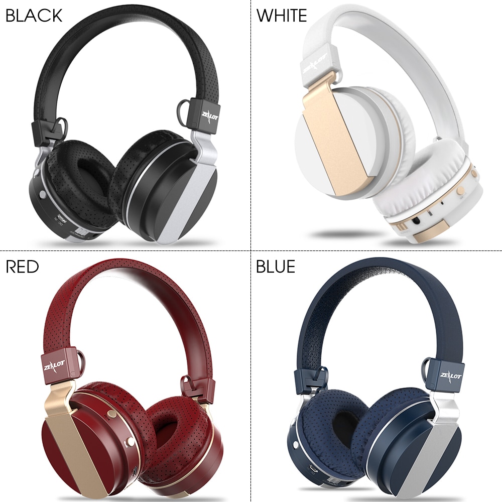 ZEALOT B17 Wireless Bluetooth Headphone Super Bass Stereo Headset FM Radio TF Card Play With Microphone
