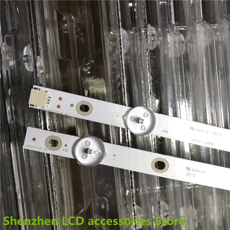 Novo 12 pcs tiras de luz de fundo led para 55pus7503 55pus6162 55pus6262 pus6262 pus6753 55pus7303 55pus6703 lb550das v02 5555555512 55pus6503