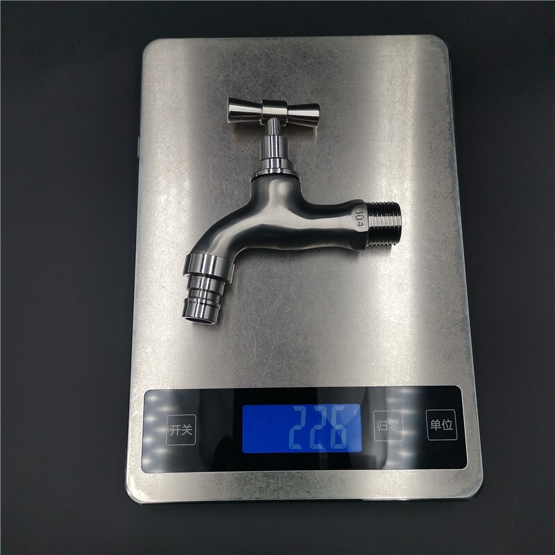 304 Stainless Steel Garden Faucet Wall Mounted Brushed Outdoor Bibcock Garden Wash Basin Mop Faucet Torneira Parede G1/2'