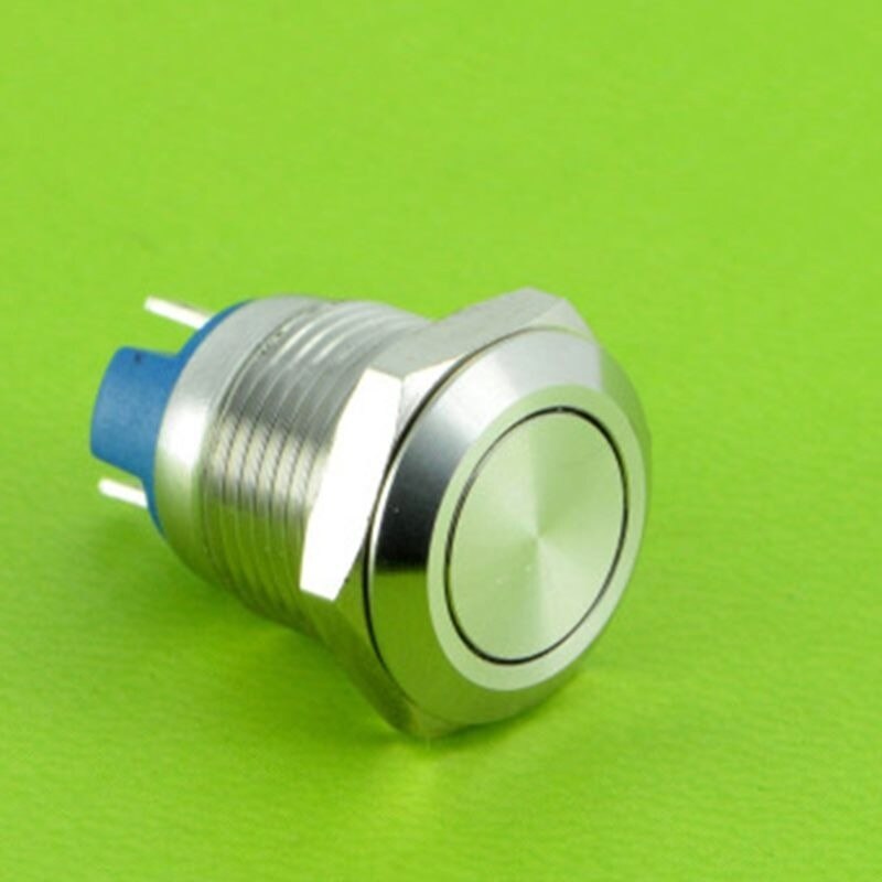 1Pcs 12Mm 12V Auto Aluminium Led Vermogen Push Button Metal Switch Klink