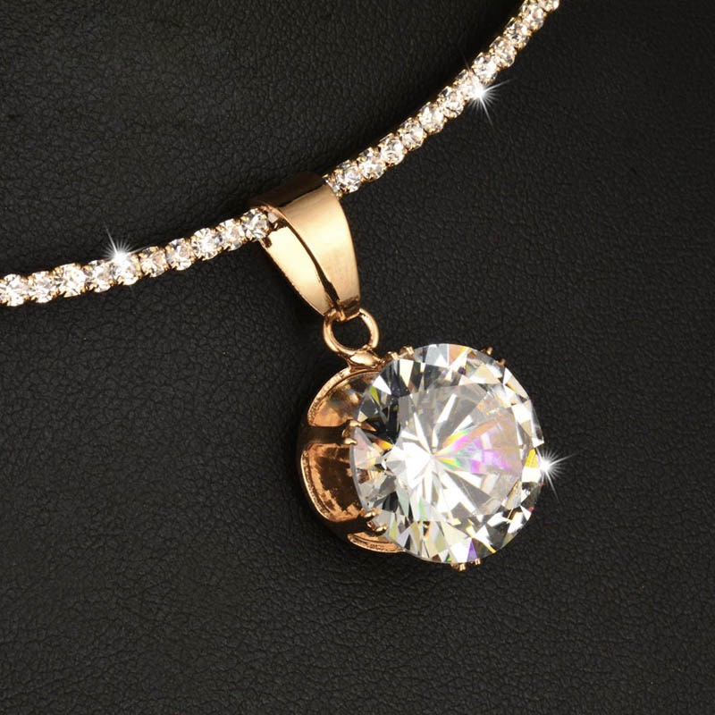 SINLEERY – ensemble de bijoux en zircone pour femmes, boucles d'oreilles rondes et ras du cou, collier Torques, ZD1 SSP